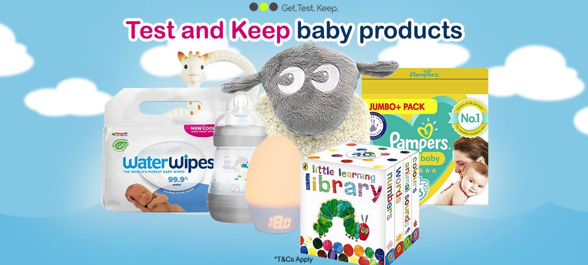 Test and Keep free baby products