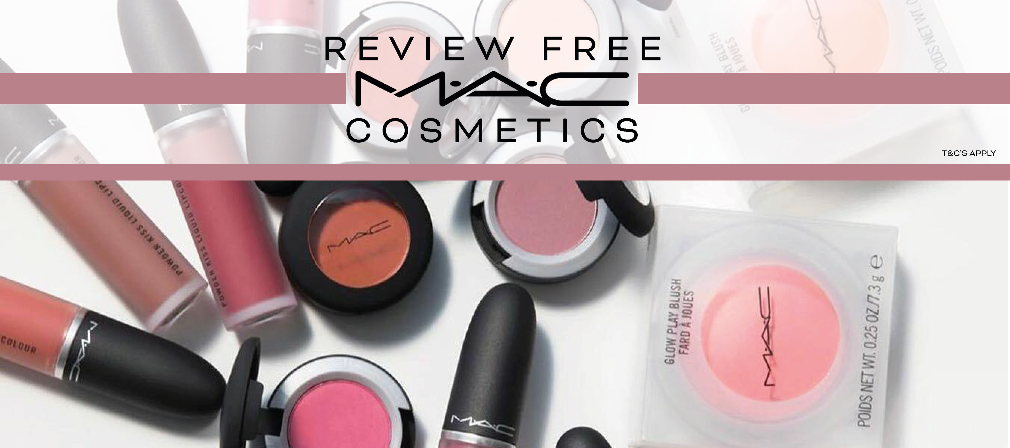 Review a goody bag of MAC cosmetics